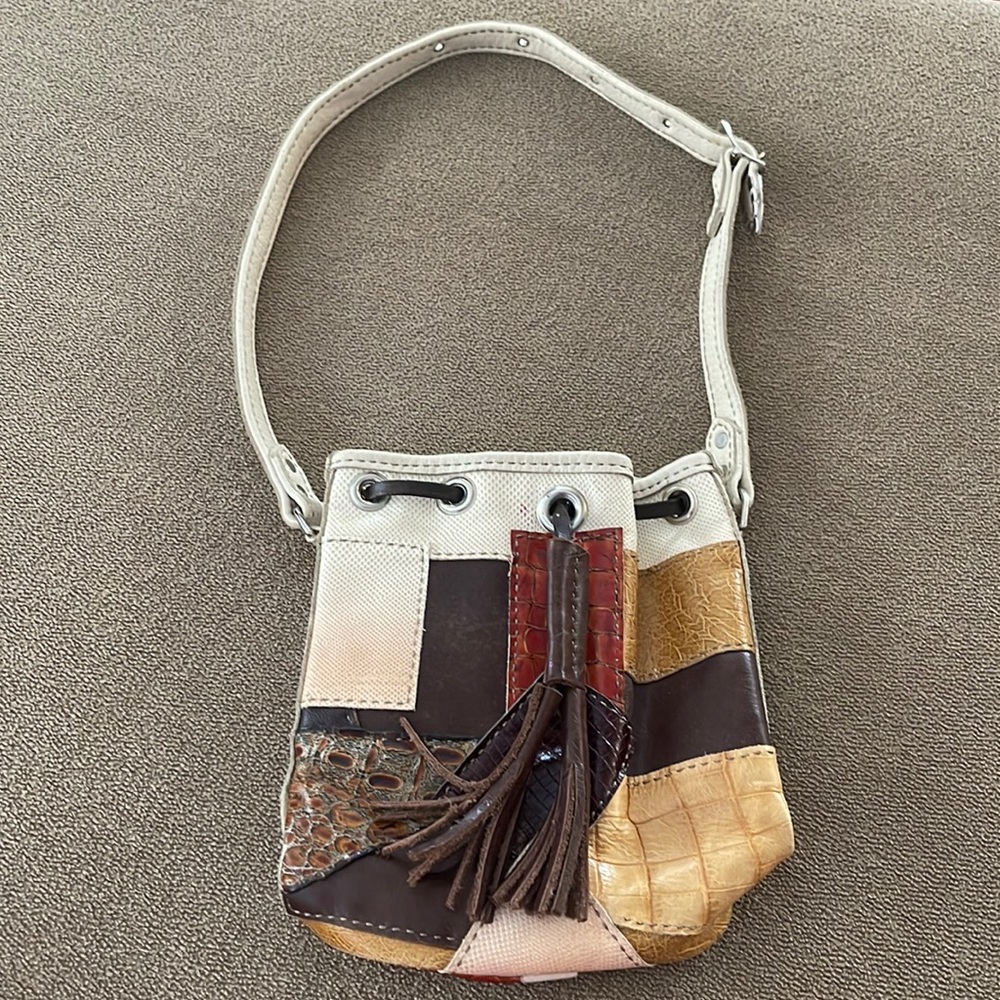 Unbranded Multicolored Patchwork Shoulder Bag Pur… - image 1